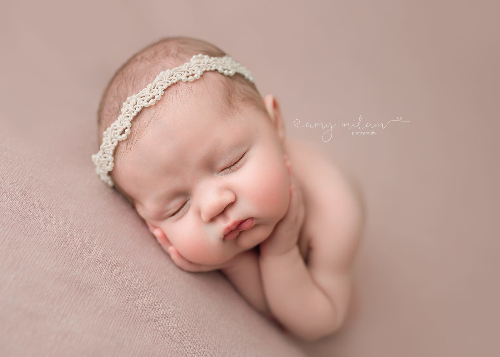 Studio newborn session baby girl New Orleans