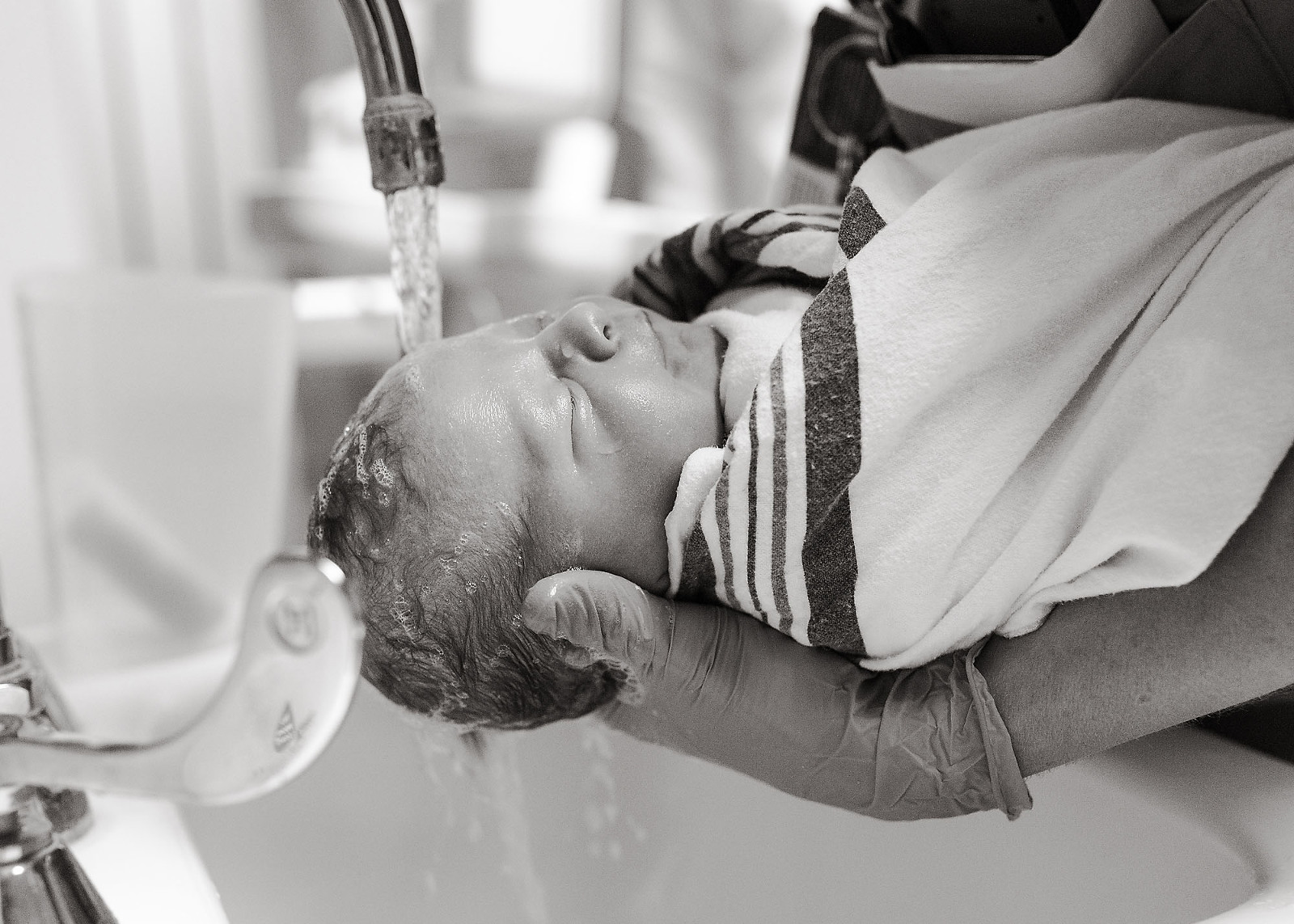 baby's first bath at ochsner baptist hospital in New Orleans