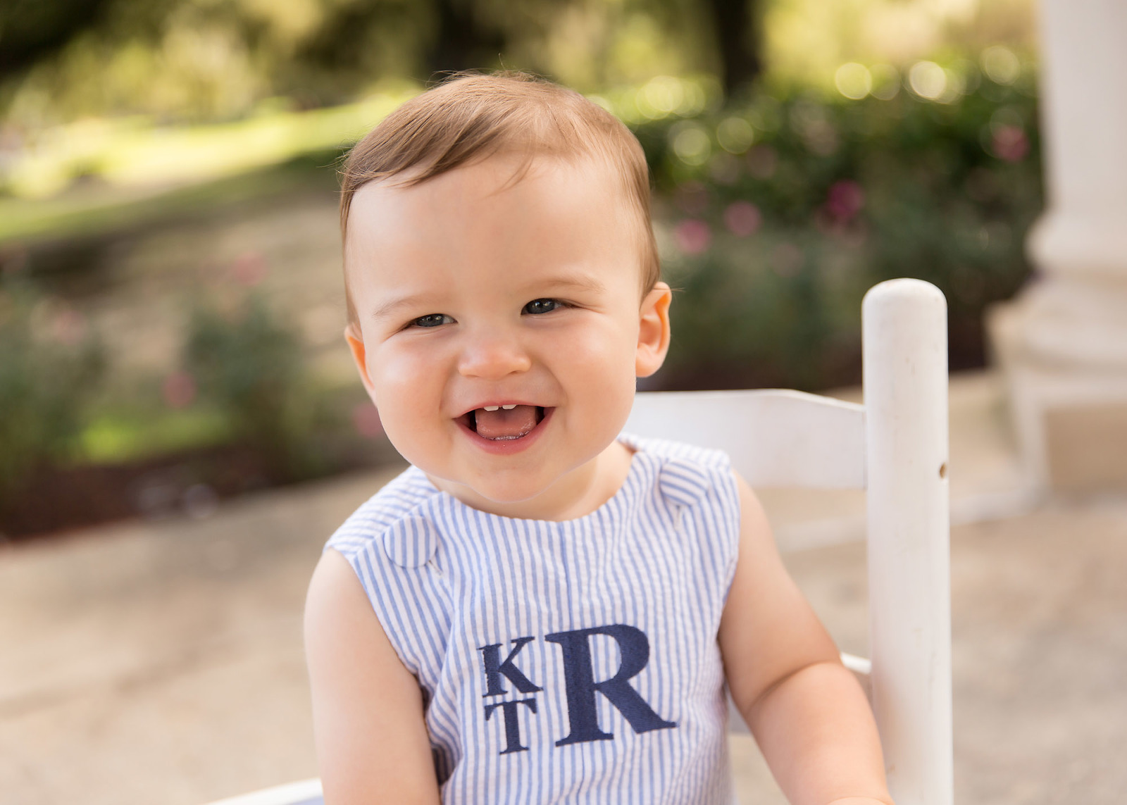 outdoor baby boy blue seersucker