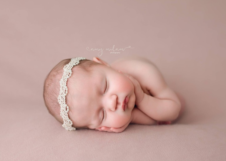 newborn girl studio photography