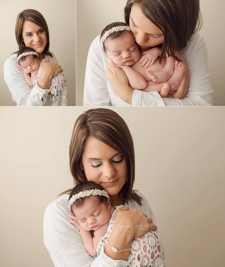 Newborn girl and mom photography, New Orleans.