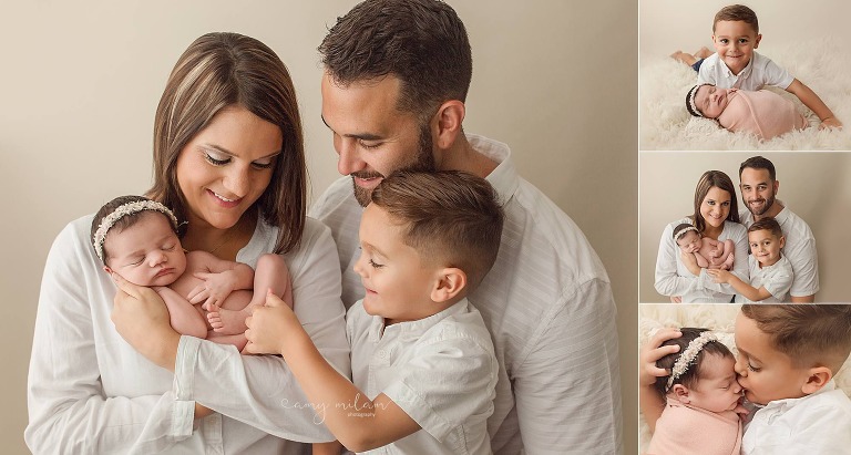 Family Newborn Photography in New Orleans Photo Studio.